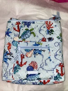 NEW Vera Bradley Hipster Crossbody Sea Turtles Starfish Seahorse Shells Anchors - Picture 1 of 5