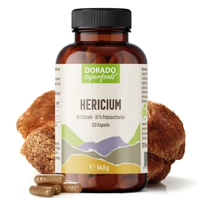 DORADO SUPERFOODS Hericium erinaceus 10:1 Extrakt Kapseln - 120 x Stück | 1320 mg Tagesportion
