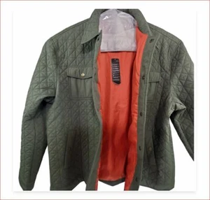Lands End Primaloft Diamond Quilted Jacket Mens BigTall XXL 50~52 OliveGreen NEW - Picture 1 of 12