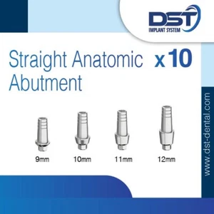 10 x anatomisches Anti-Rotation gerades Titan-Abutment für inneren Sechskant - Bild 1 von 5