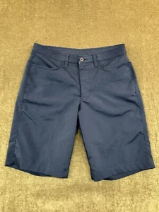 Under Armour Shorts Mens 32 Blue Solid Heatgear 9" Inseam Golf Casual Chino - Picture 1 of 10