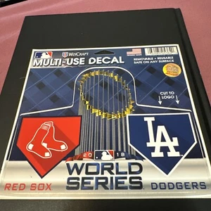 2018 World Series Dueling 5x6 Multi Use Decal Boston Red Sox VS L.A Dodgers MLB - Picture 1 of 2