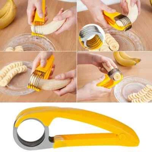 Banana Cutter Stainless Steel Ring Cucumber Sausage Slicer Handy Kitchen Tool** - Picture 1 of 8