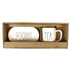  RARE Rae Dunn GOODIES & TEA Oval Plate and Coffee Mug Gift Set ~ New In Box