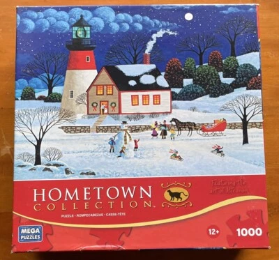 Hometown Collection Puzzle “At The Light Before Christmas” By Heronim - image 1 of 3