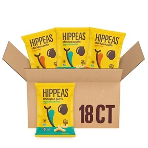 Chickpea Puffs Cheeze Variety Pack Vegan White Cheddar Nacho Vibes 0.8 Ounce ... - Picture 1 of 9
