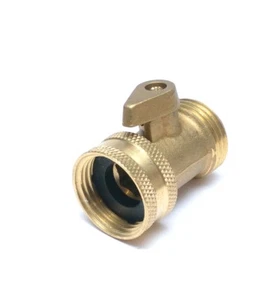 3/4" Male to Female GHT Inline Hot / Cold Water Hose Shut Off Mini Ball Valve - Picture 1 of 6