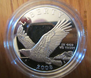 $ 2008 United States Mint Bald Eagle PROOF SILVER Dollar # EA3 Sleeve Box & COA - Picture 1 of 7
