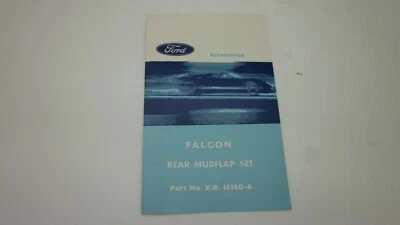  FORD FALCON XR XT XW XY REAR MUDFLAP MOUNTING INSTALLATION INSTRUCTIONS NEW - Image 1 of 3