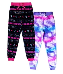 Girls Size XS 4-5 Pajama Pants Set PJ 2-Pack Jogger 4T 5T Llama Tie-Dye SKY NWT - Picture 1 of 4