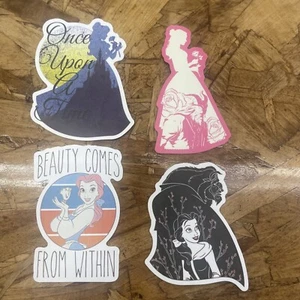 Lot of 4 stickers From Beauty and the beast, Belle the disney princess - Picture 1 of 1
