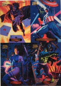 Marvel Masterpieces 1994 Uncut 4 Cards Promotional Card by Fleer - Picture 1 of 1