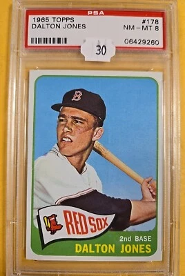 1965 Topps #178 Dalton Jones Red Sox PSA 8 NM-MT Set Break 9260 - Image 1 of 2