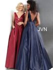 JVN by Jovani  purple deep v-neck side cutout prom formal pagent dress Size 6