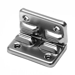 2 x Flight Case Nickel Hinge with 90° Stop - Picture 1 of 2