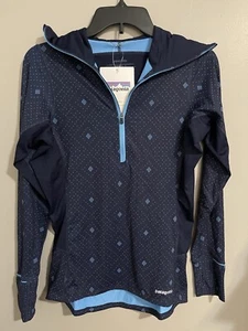 Patagonia W’S All Weather Zip Neck Hoody Blue Dots Thumb Hole Stretch - Bild 1 von 9