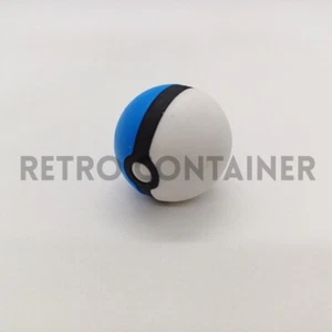 POKEMON Vintage Rubber Mini Figure Toy Knock-Off China - Blue Pokeball Ball - Picture 1 of 1
