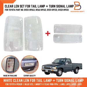 CLEAR LEN SET TURN SIGNAL FR BUMPER LIGHT TAIL REAR LAMP FOR TOYOTA PICKUP 88-96 - Picture 1 of 11