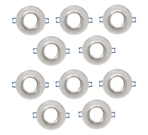 10 porta faretto da incasso supporto tondo portafaretti vetro color argento p15 - Foto 1 di 5