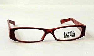 Gotham Style Eyeglasses Plastic Frames #128 Red Wine/Wine Stripes 51-15-143 - Picture 1 of 7