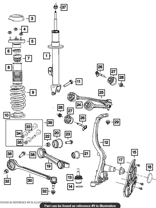 12-23 Dodge Challenger Charger 300 muelle helicoidal delantero derecho o izquierdo Mopar Foto 1 de 1