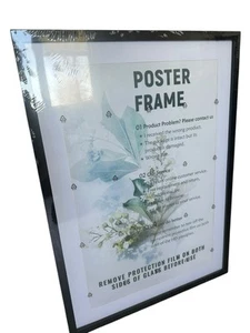 16x24 Poster Frame Black, Vertical & Horizontal Wall Hanging Large Picture New - Picture 1 of 7