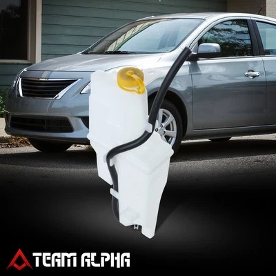 Botella de depósito de desbordamiento de refrigerante con tapa para motor Nissan Versa 2012-2019 Foto 1 de 4