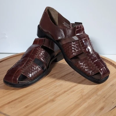 Мужские кожаные сандалии Stacy Adams с ремешком Montego с пряжкой размер 9 M 23540 - Изображение 1 из 4