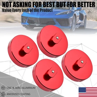 Leave In Lift Jack Pads Pucks Red For Porsche For Boxster For Cayman 1997-2023 - Imagem 1 de 4
