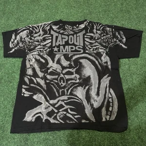Vintage Tapout MPS MMA All Over Graphic T-Shirt Black Gray Men’s Large - Picture 1 of 7