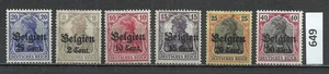 1916 Deutscher 1. Weltkrieg Occ. in Belgien - 6 verschiedene postfrische Briefmarken - Bild 1 von 2