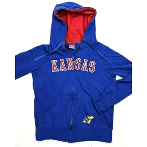 Kansas Jayhawks Colosseum NCAA Hoodie Full Zip Blue Red Women's Small - Picture 1 of 5