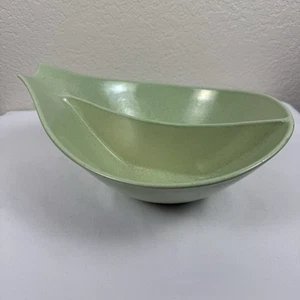 Monterey California Pottery Lime Speckled Divided Serving Dish 1950S USA - Picture 1 of 6