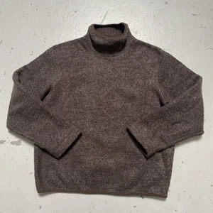 Vintage Polo Sport Ralph Lauren Mohair Wool Blend Mock Neck Shaggy Sweater L - Picture 1 of 13