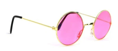 Gafas de sol rosa redondas hippies rosa estilo años 60 hipster círculo 1...70% de descuento  Foto 1 de 4