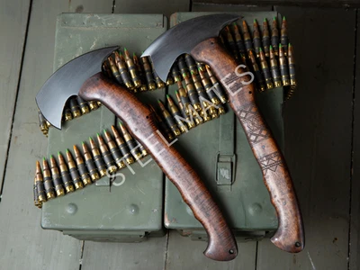 Custom Handmade High Carbon Steel Tactical Tomahawk Axe Hand Forged Throwing Axe - Image 1 of 4