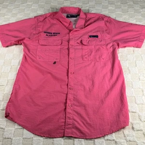 Spicy Tuna Men's Vented Fishing Shirt Size Large Pink Orange Beach, AL - Picture 1 of 14