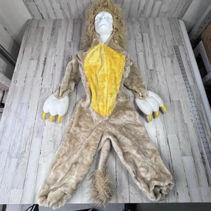 Löwe Kostüm Kinder Größe L6-6X Reißverschluss weich Plüsch Kapuze Halloween - Bild 1 von 17