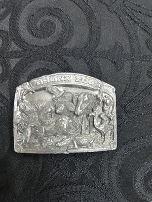 Hebilla de cinturón Bergamot Brass Works de colección Bronx Zoo 1986 EE. UU. Foto 1 de 4