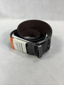 Dockers Herren Custom Fit Gürtel mit Druckverschluss Schnalle Tech Schwarz Braun Gr. S - Bild 1 von 4