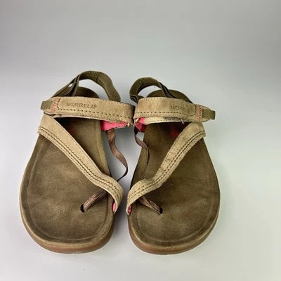 Merrell Kangaroo Women's  Size 7 Toe Loop Sandals Beige - Image 1 of 4