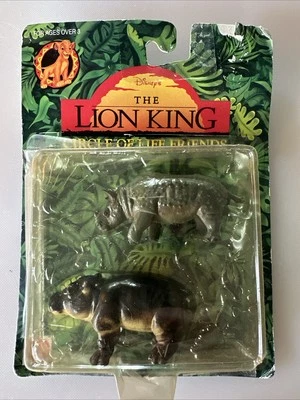 1994 MATTEL DISNEY THE LION KING CIRCLE OF LIFE FRIENDS HIPPO And RHINO Vintage - Image 1 of 4