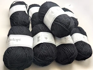 9 agujas Lettlopi 100 % lana islandesa a juego 50 g/109 yardas 6-8 0059 negro DS - Imagen 1 de 2