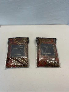 2 fundas de almohada NUEVAS RARAS DIFÍCILES DE ENCONTRAR DE COLECCIÓN Ralph Lauren cachemir ecuestre tamaño REY - Imagen 1 de 6