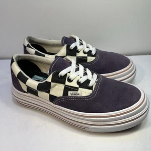 Vans 721356 platform a scacchi viola scamosciato US donna 7, uomo 5,5, UK 4,5, EU 37 - Foto 1 di 20