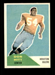 Fleer Football #70 1960 Don Hitt (pliegue de la línea del cabello) EX - Imagen 1 de 2