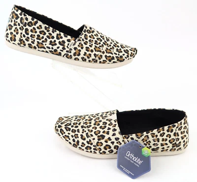 ¡NUEVO! Zapatos planos sin cordones Toms Alpargata 3.0 leopardo natural talla 8.5 para mujer Foto 1 de 4