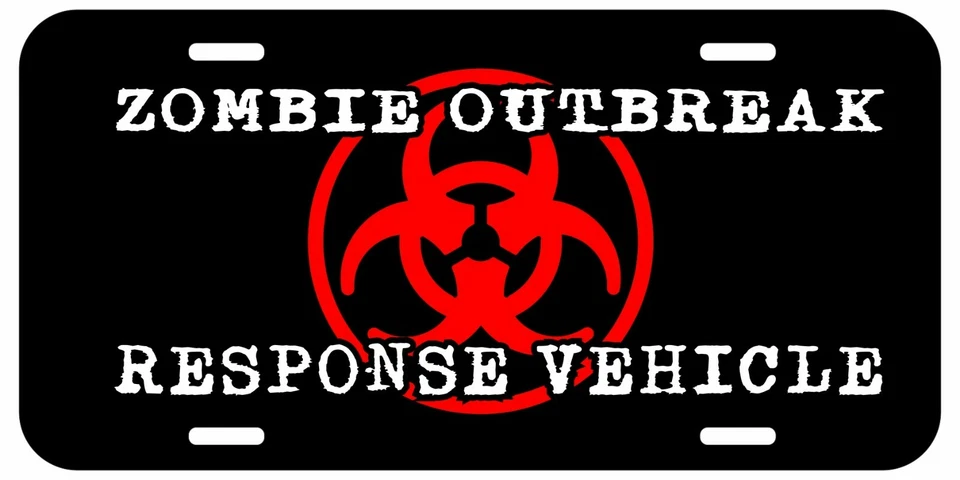 Zombie Outbreak Response 车辆梳妆台新奇金属车牌 — 第 1/1 张图片