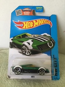 Nuevo 2013 Hot Wheels City MR11 verde, negro y blanco - Imagen 1 de 2