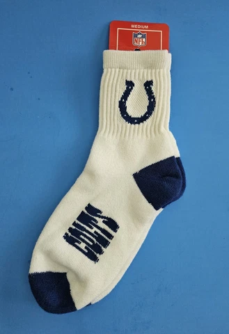 Indianapolis Colts NFL Socks Medium Mens Shoe Sz 5-10  Womens Shoe Sz 6-11 NEW Cover